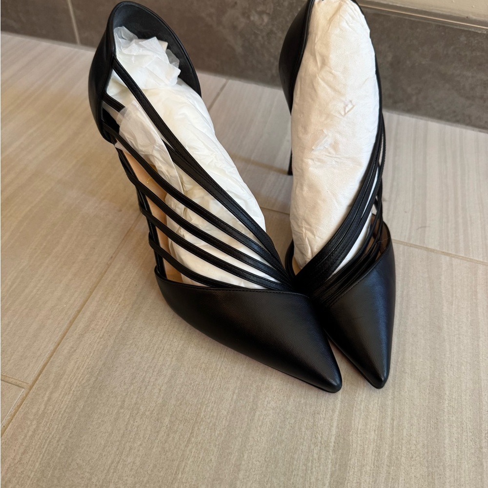 Christian Louboutin Black Strappy "Antinorina" Heels